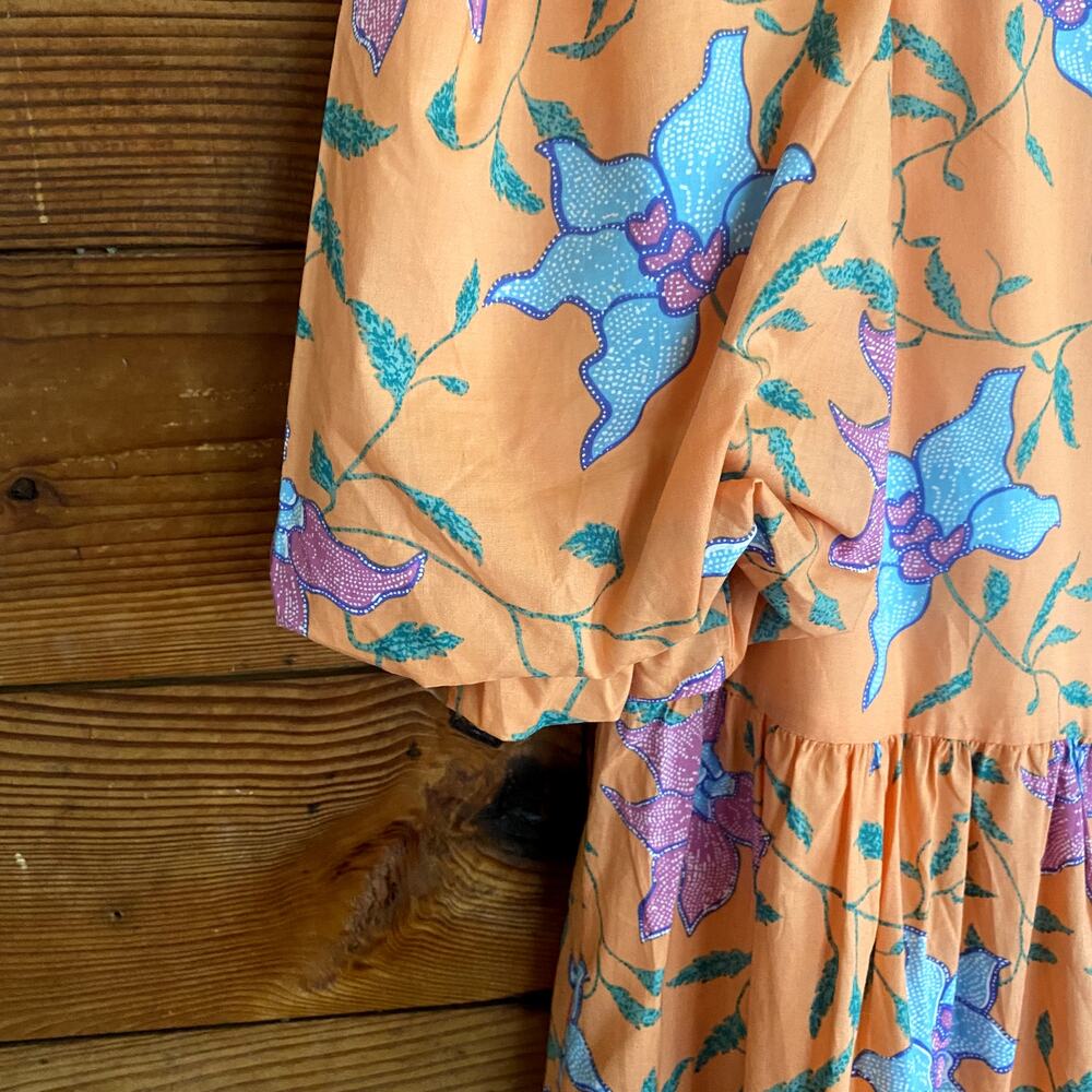 Tuckernuck Hyacinth House Orange Multi Floral Cisco Maxi Dress size Medium - Picture 4 of 7